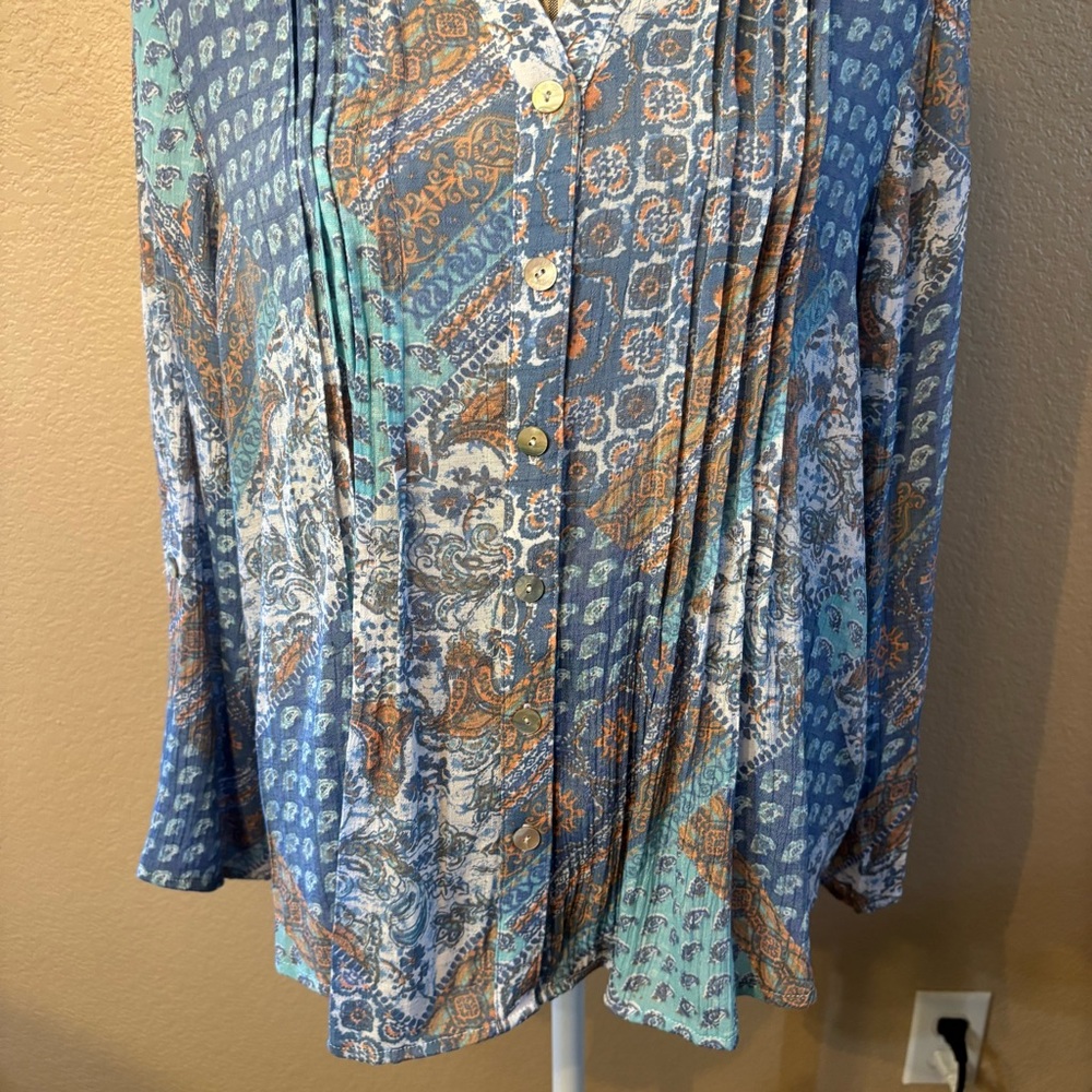 Ruby Rd. Blouse Large Petite Multicolor Paisley P… - image 4